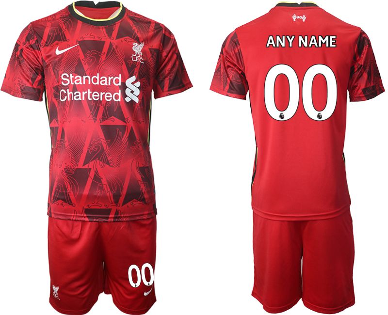 Men 2021-2022 Club Liverpool home red customized Nike Soccer Jersey